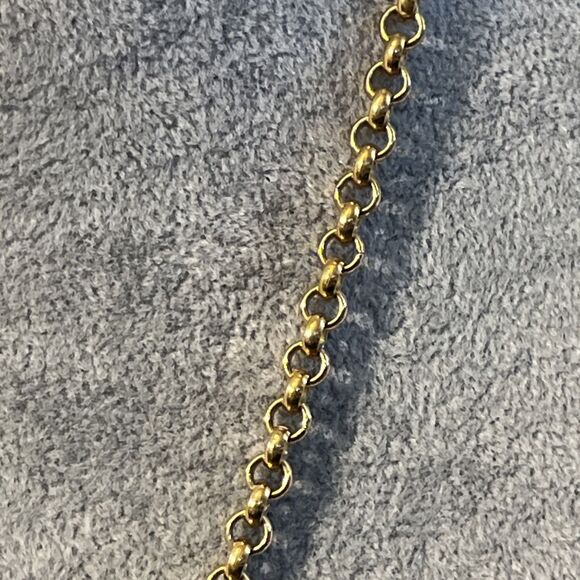 Rare HTF Vintage Napier Goldtone Heavy Teardrop Y Drop Necklace 30” - Picture 10 of 12